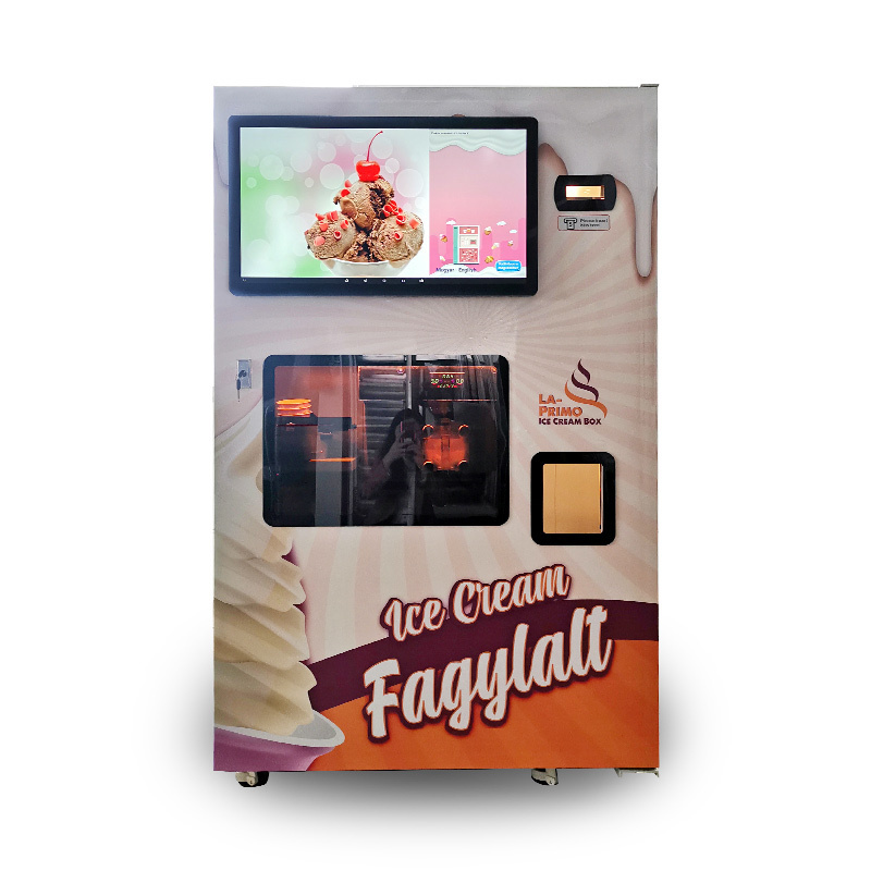 Unmanned retail 3 flavor soft serve ice cream vending machine with ce certificate