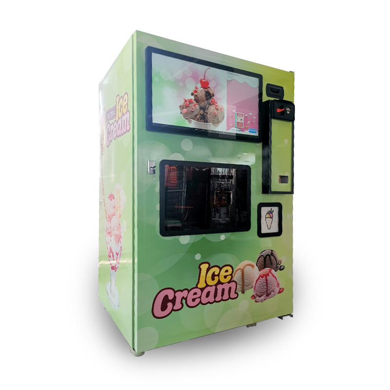 automatic soft ice cream vending machine with touch screen