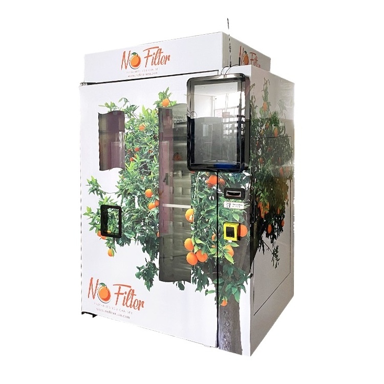 outdoor orange juice vending machine for sale with automatic unmanned buffet