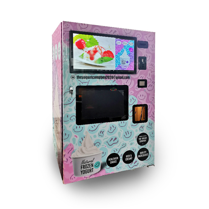 automatic soft ice cream vending machine with touch screen