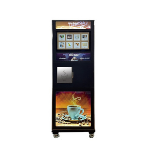 commercial credit card operated iced and warm coffee & tea drinks vending machine