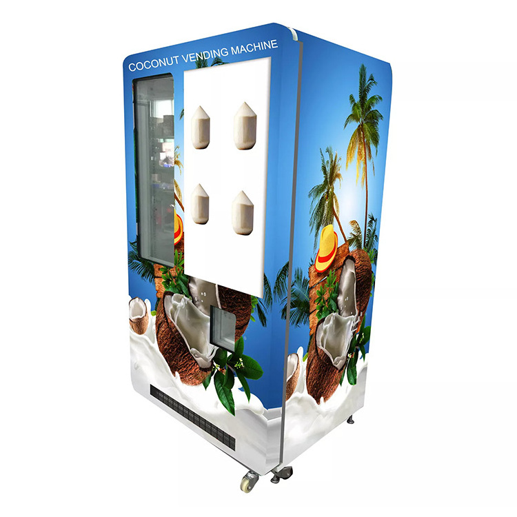 fully automatic smart robotic arm coconut vending machine with drill-system