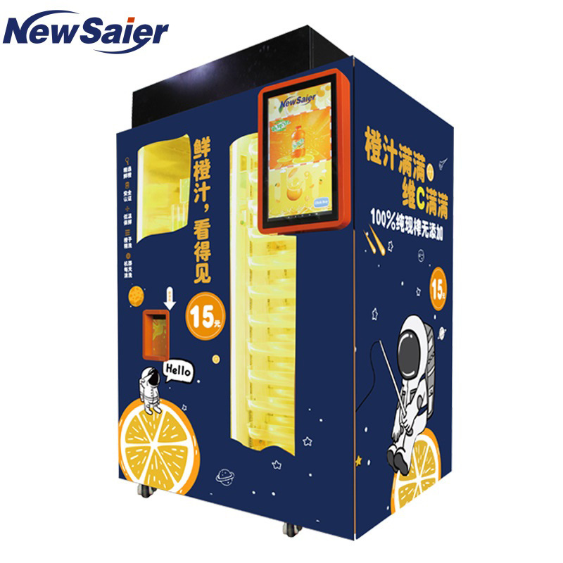 outdoor orange juice vending machine for sale with automatic unmanned buffet