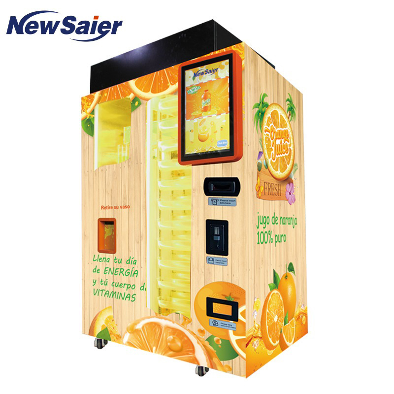 outdoor orange juice vending machine for sale with automatic unmanned buffet