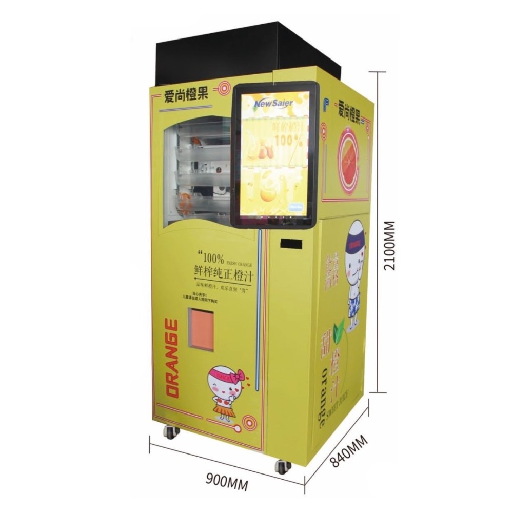 cold fresh orange juice vending dispenser machine