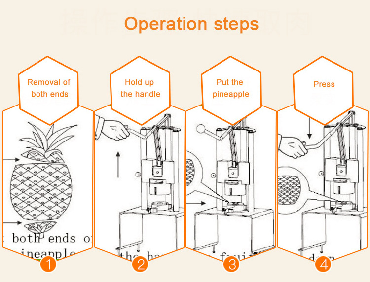 Manual Stainless Steel Pineapple Peeler Machine