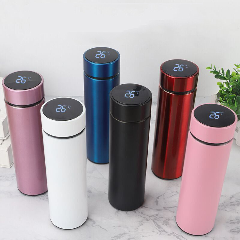 Vacuum Smart Reminder Thermos Flask Led Digital Temperature Display 304 Stainless Steel Cup Water Bottle