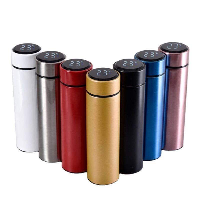 Vacuum Smart Reminder Thermos Flask Led Digital Temperature Display 304 Stainless Steel Cup Water Bottle