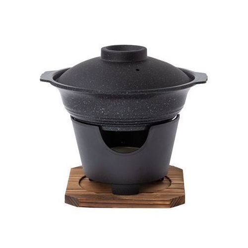 400ml Japanese small hot pot for one person to eat mini pot solid alcohol furnace set ceramic soup pot dry boiler