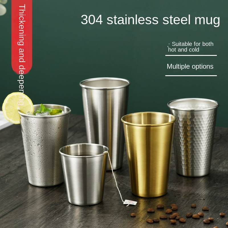 Custom Party Beer Stackable Single Wall Cup Metal Water Small Shot Drink Tumbler Glass Stainless Steel Cup