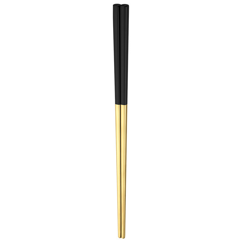 Custom Reusable Gold Hotels Chopsticks And Household Stainless Steel Metal Chinese Chopsticks