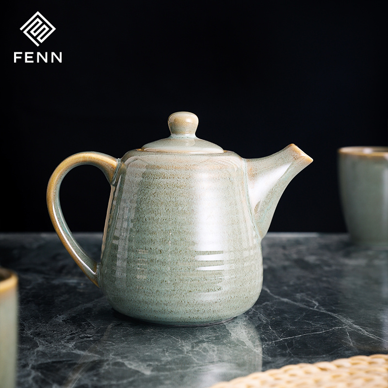 Large custom color Wholesale Custom Logo Ceramic Teapots Porcelain Tea Pot For Loose Tea