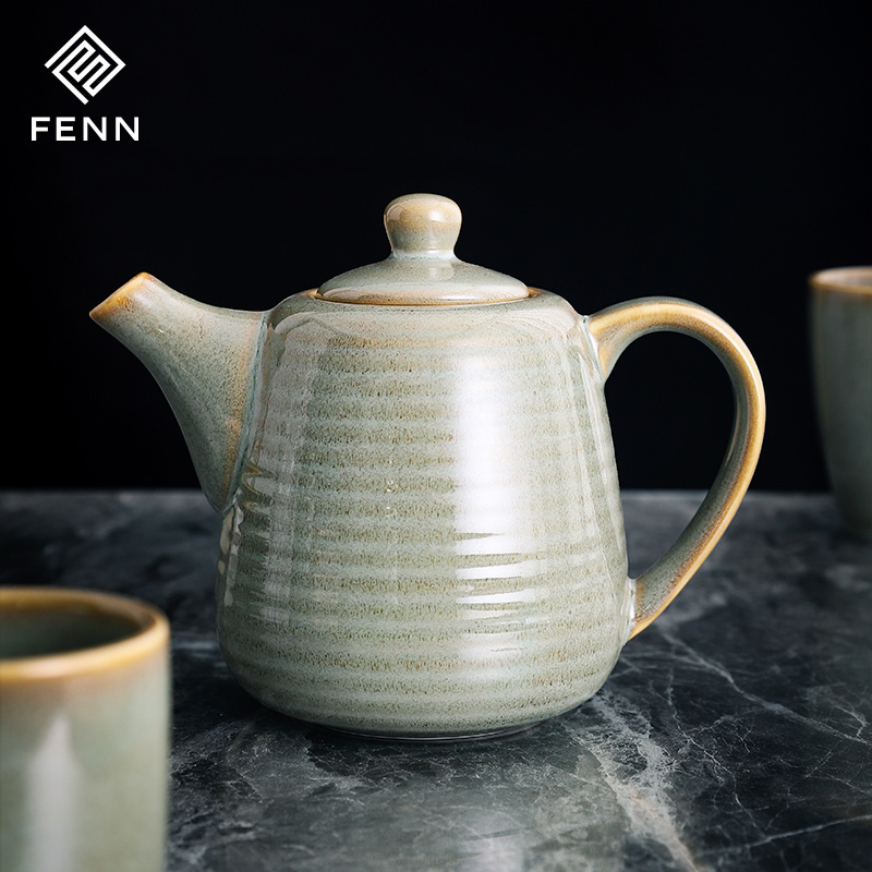 Large custom color Wholesale Custom Logo Ceramic Teapots Porcelain Tea Pot For Loose Tea