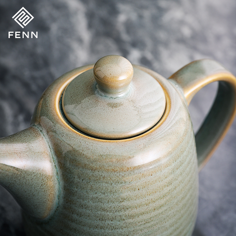 Large custom color Wholesale Custom Logo Ceramic Teapots Porcelain Tea Pot For Loose Tea