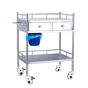 Modern Latest Custom-Made Hospital Used Stainless Steel Cart Medical Trolley Emergency Trolley