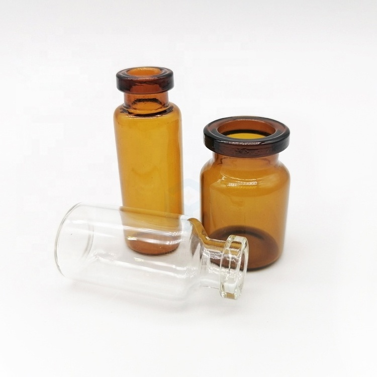 empty crimp tube steroid pharmaceutical penicillin vial 2ml 5ml 10ml mini Clear Amber medical sterile injection vial