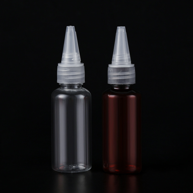 Custom Capacity plastic Pet Twist Top Oil Mini Squeeze Sharp Mouth Nozzle Bottles