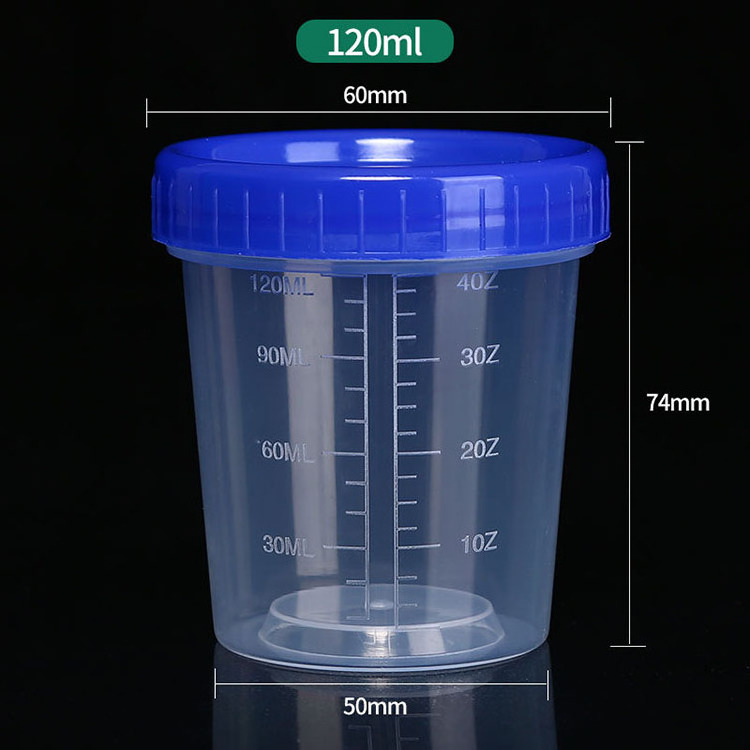 Small 120ml transparent Scale medical Plastic Measuring Cup for hospital