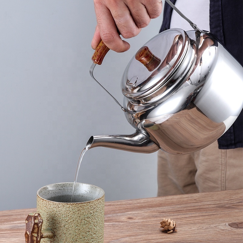 Hot selling kitchen water boiling kettle 201 stainless steel kettle 1L/2L/3L teapot coffee kettle