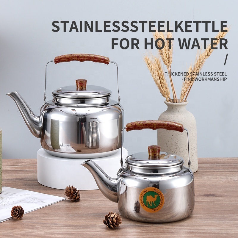 Hot selling kitchen water boiling kettle 201 stainless steel kettle 1L/2L/3L teapot coffee kettle