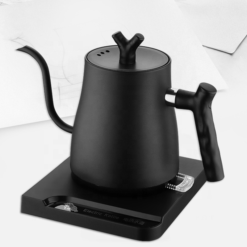 1L Electric Water Kettle Smart Gooseneck Water Boiler Stainless Steel Hot Water Kettle with LED Press Switch