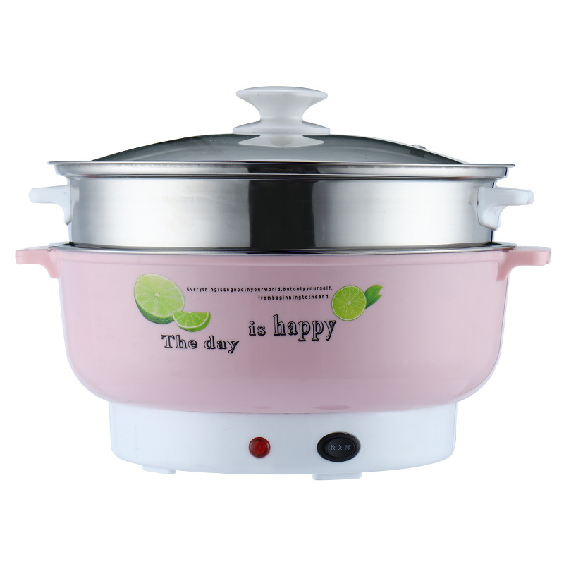 Round Shape Instant Noodle Cooker Electric Cooking Pot Stainless Steel Multipurpose Electric Cooking Pot