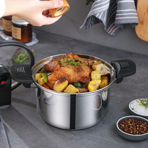 Convenient Lock Cover Quick Cooking Pots Stainless Steel Pressure Cooker Soup Stock Pot for House Home