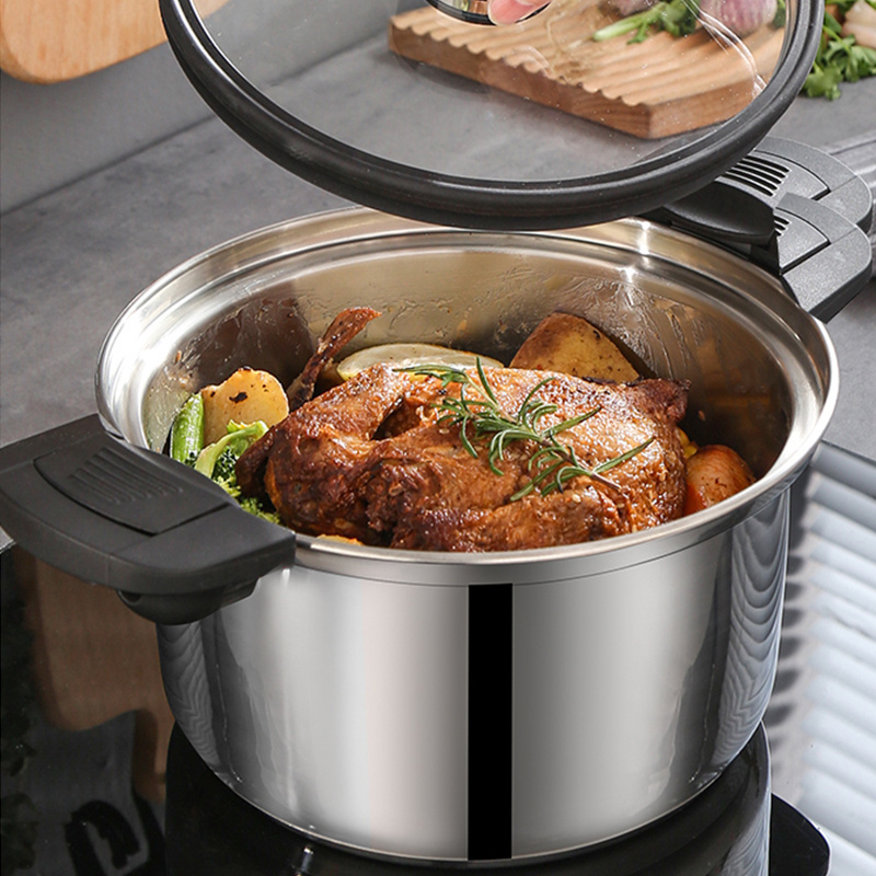 Multi Function Thicken Double Handle Stainless Steel Pressure Cooker Non-Stick Cooker Micro Pressure Cooker