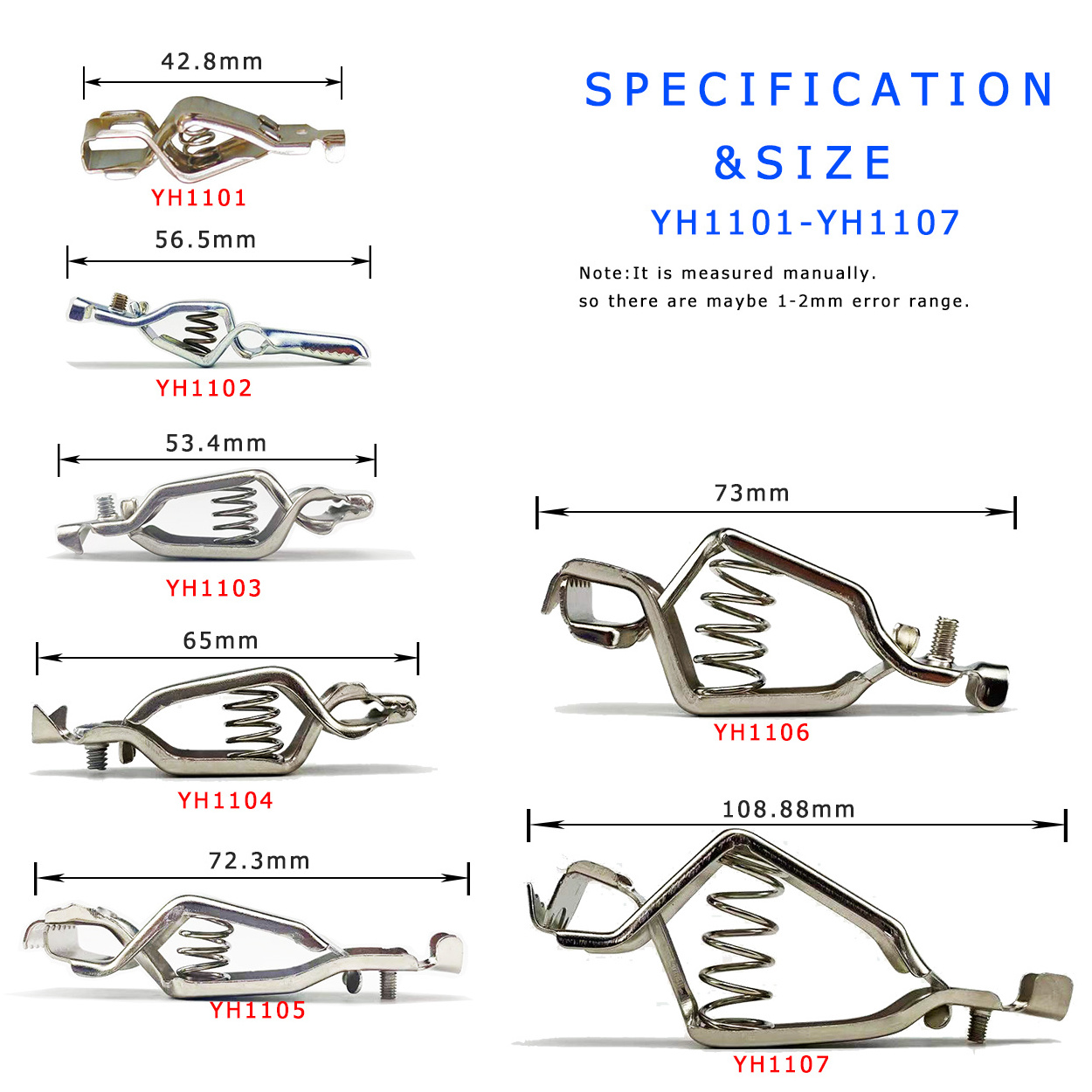 Different Kinds Test Alligator Clips Electrical Terminal Crimping Clip With Boot