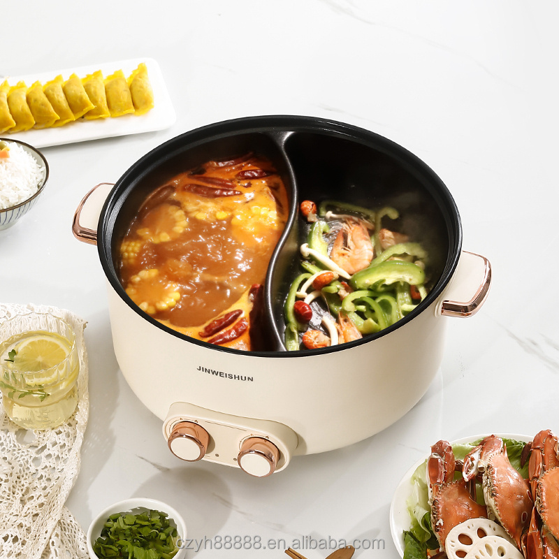 New products Non-stick coating Easy to clean Large capacity High-power multi-function dual-control electric hotpot