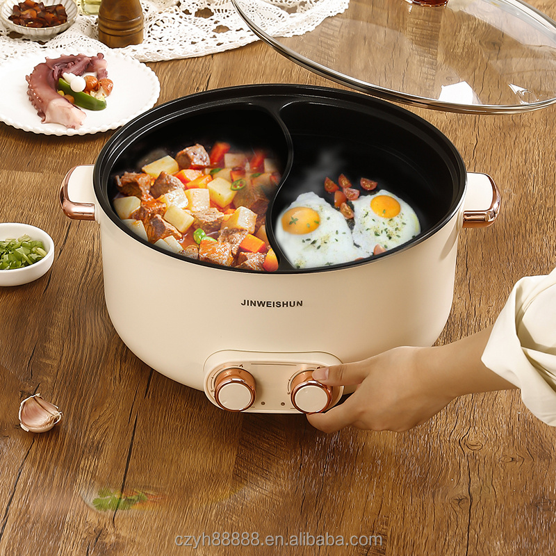 New products Non-stick coating Easy to clean Large capacity High-power multi-function dual-control electric hotpot