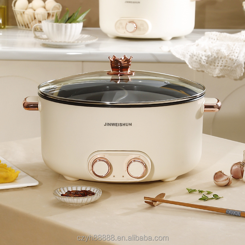 New products Non-stick coating Easy to clean Large capacity High-power multi-function dual-control electric hotpot