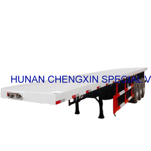 Trailer Truck 3 Axle 20ft 40ft Flatbed Container Flat bed Trailer Export to Africa