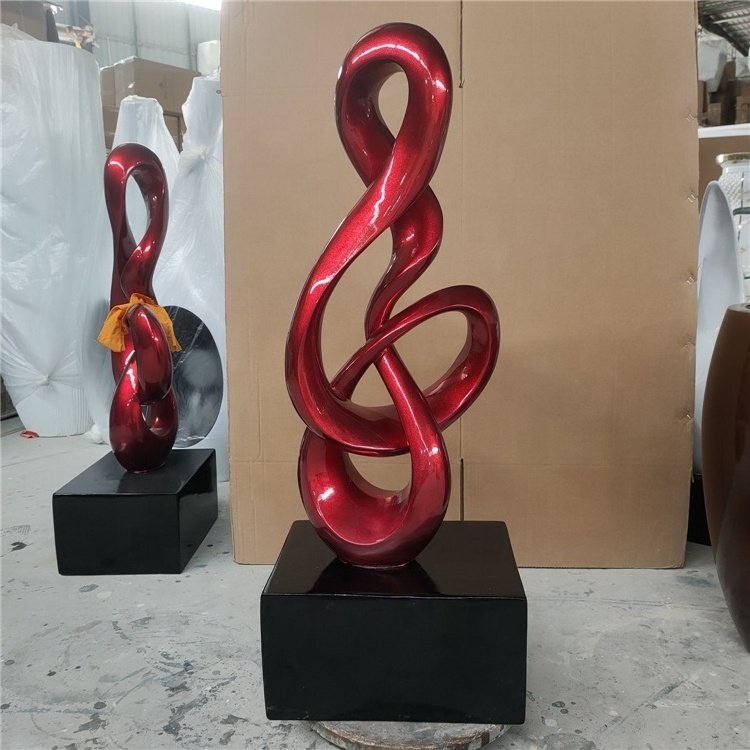 Wholesales Special-Shape Ornaments Resin Crafts Home Cabinets Modern Red Design Abstract Sculpture