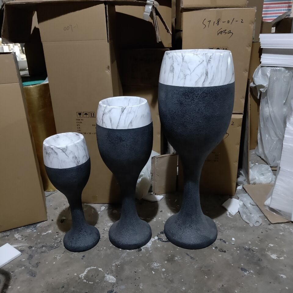 Decorative fiberglass concrete planter molds for garden pot