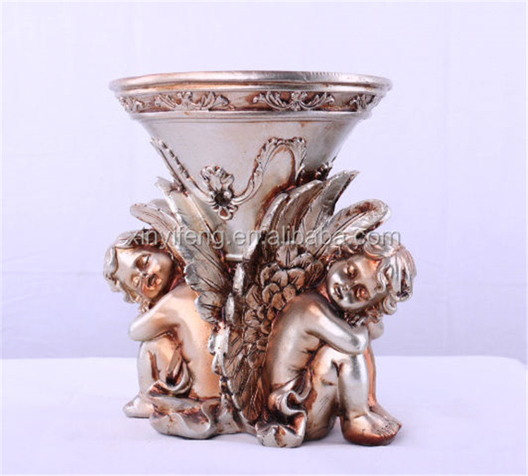 Frp Wall Decoration Pieces Resin Baby Angel Ornament For Showroom Decoration