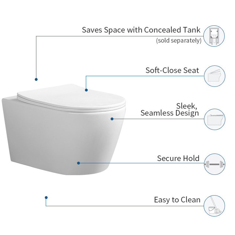 unique suspended toilet luxury wall hung toilet for modern bathroom