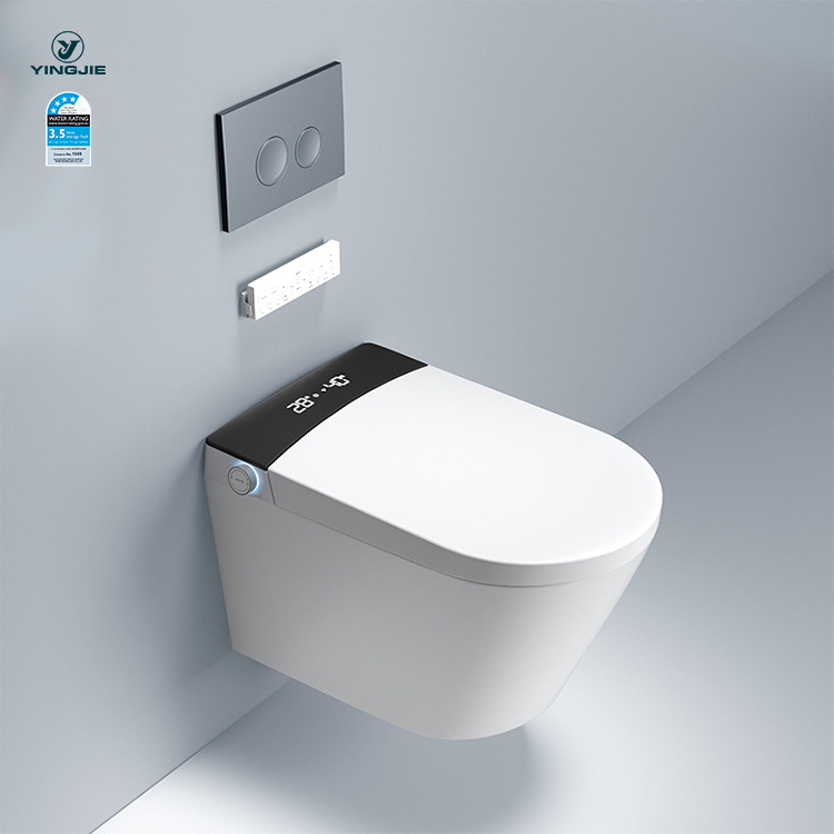 chaozhou wc ceramic smart toilet seat intelligent floating wall mounted toilet