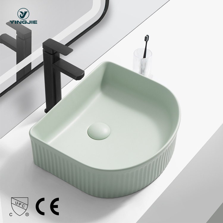 ada bathroom basin flute irregular sink lavabo bagno moderno arch handmade circular countertop basin