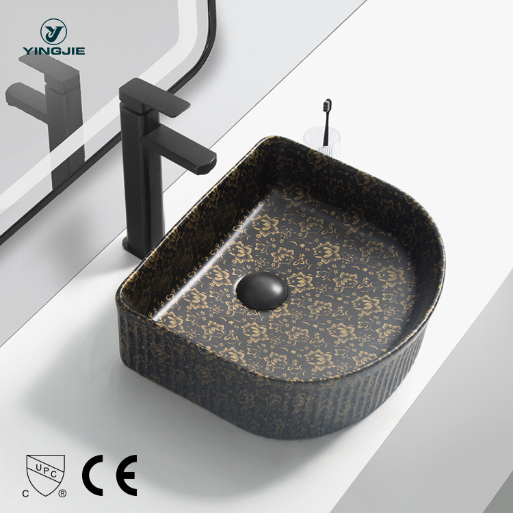 ada bathroom basin flute irregular sink lavabo bagno moderno arch handmade circular countertop basin