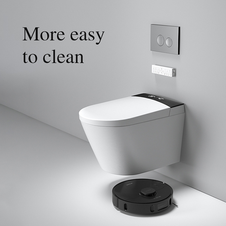 chaozhou wc ceramic smart toilet seat intelligent floating wall mounted toilet