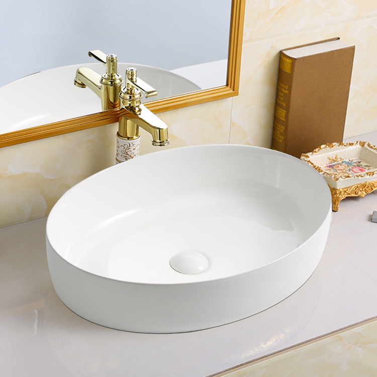 Artistic Porcelain European Bathroom Sanitary Ware Ceramic Art Basins Marble Sink Wash Basin