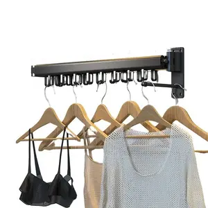 Factory price Vertical clothing Retractable clothing Metal jacket display drying rack Space-saving clothing drying rack