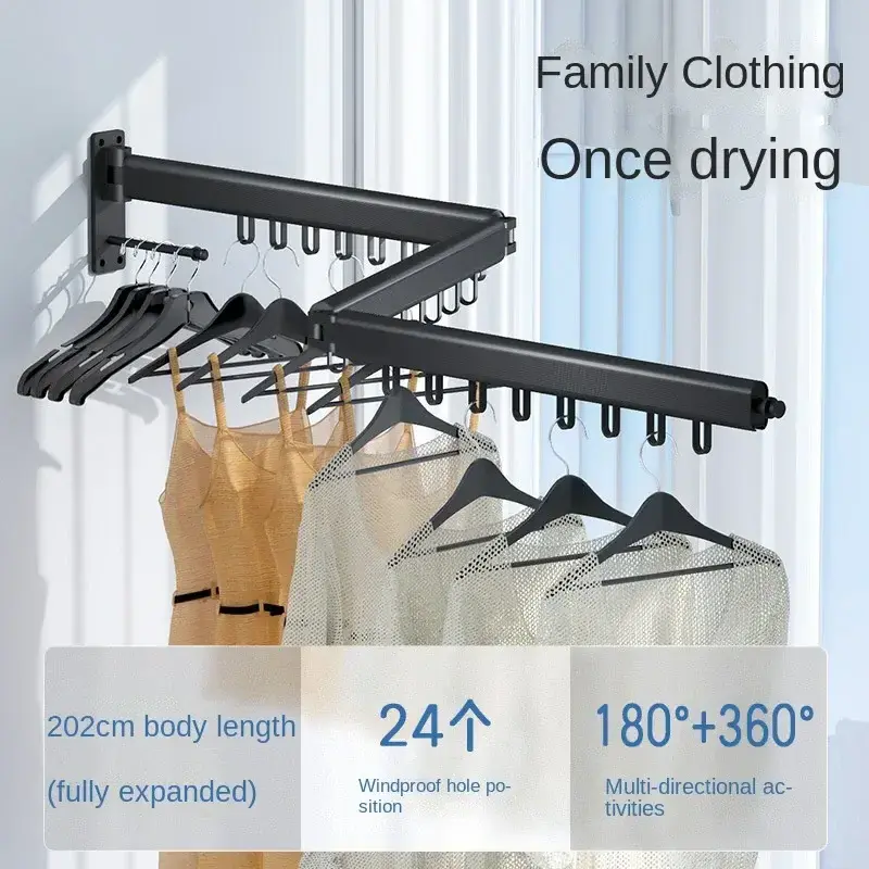 Factory price Vertical clothing Retractable clothing Metal jacket display drying rack Space-saving clothing drying rack