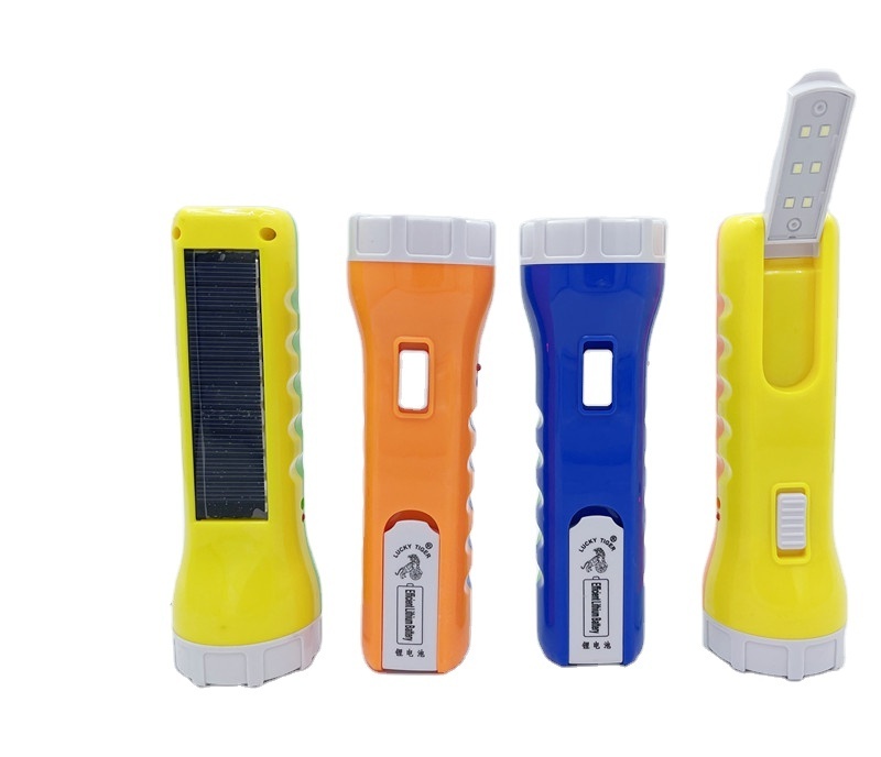 lucky tiger torch multifunctional lithium  battery solar rechargeable flashlight USB  SOLAR torch  Super discount on price