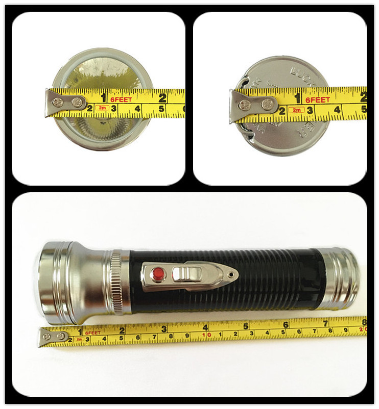 CAFINI Old style iron flashlight 2D dry battery suitable for markets such as Panama, Peru, Ivory Coast, etc