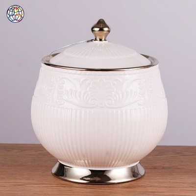 Yongsheng Promotion porcelain ceramic canister storage jars tea jar with lid