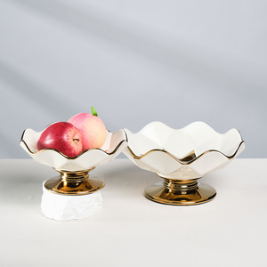 Modern high-capacity kitchen food tray Plate Dish Luxury Ceramic Sustainable fruit plate