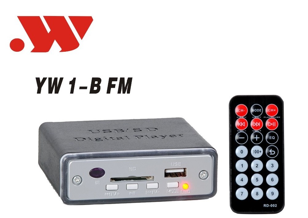 YW 1-B.FM car / motorcycle mp3 music player