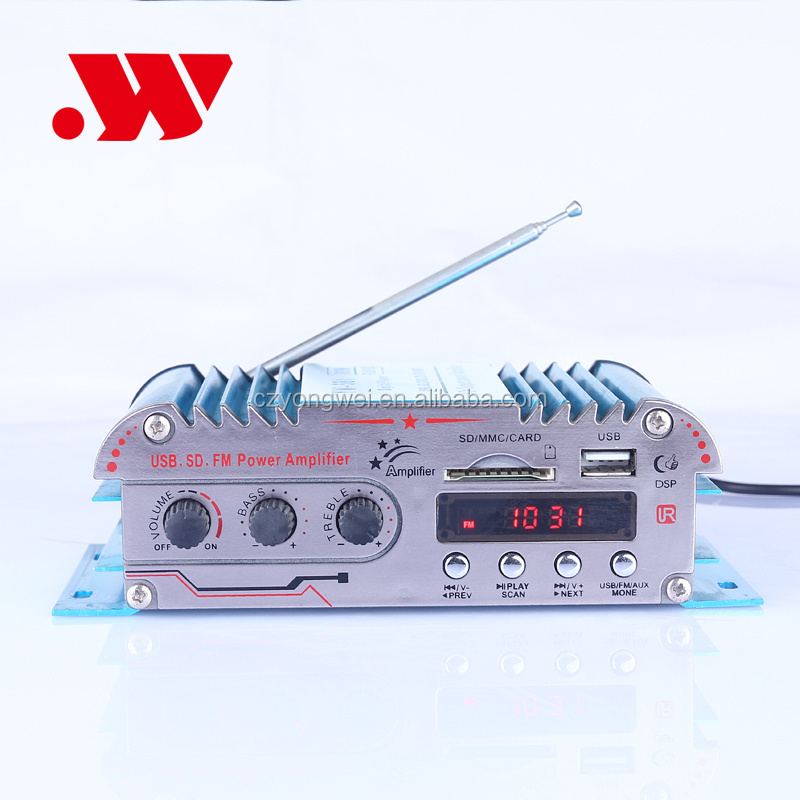 YW-581 professional 4 channel sound digital display car motorcycle audio amplifier